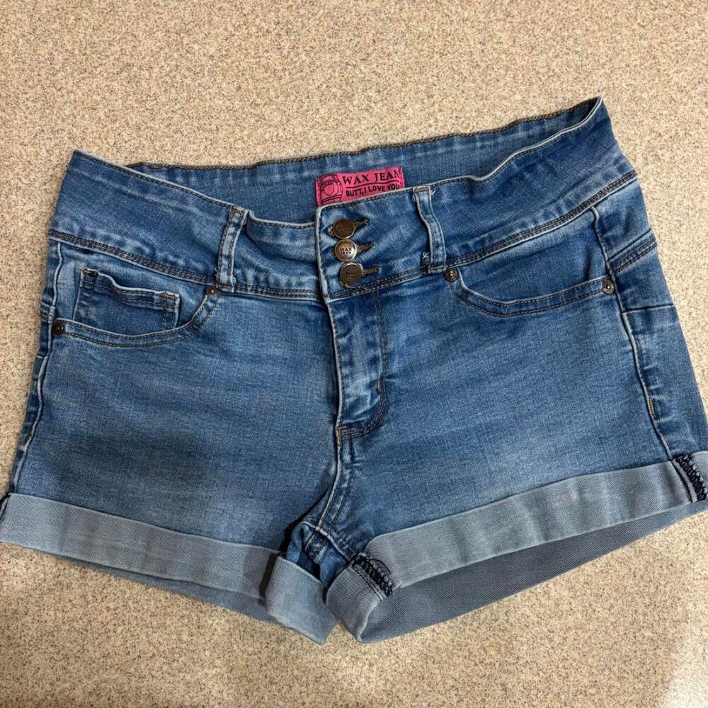 Wax-jean Women's Blue and Navy Shorts